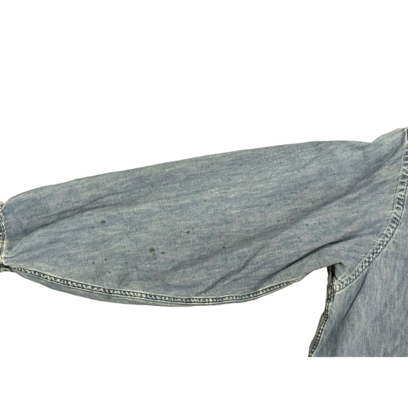 Camel Button Down Shirt Denim Embroidered Long Sleeve Vintage Made In USA Sz XL - Picture 6 of 10